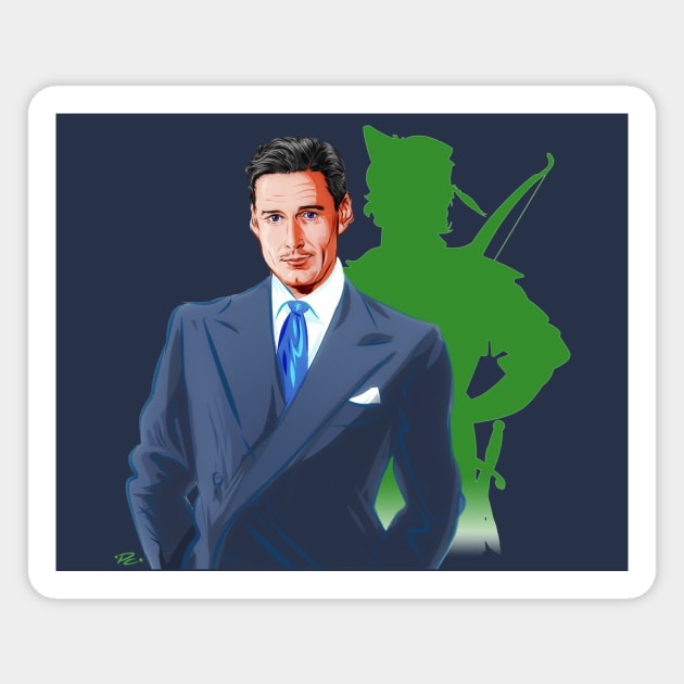 Errol Flynn - An illustration by Paul Cemmick Magnet by PLAYDIGITAL2020